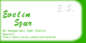evelin szur business card